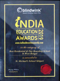 BEST In West Bengal -Best Residential & Day Boarding School By Blindwink Awards (2019)