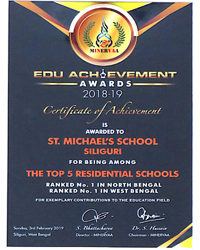 RANK NO.1 in West Bengal Best Residential School & Best ICSE School  by Minervaa Edu. Achievement Awards (2018)