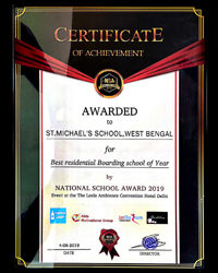 RANK NO.1 in West Bengal Academic Excellence & Best Residential School By National School Awards (2019, 2018)