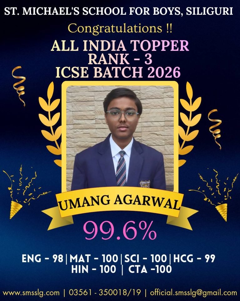 Master Umang Agarwal - 99.6% - All India Rank 3