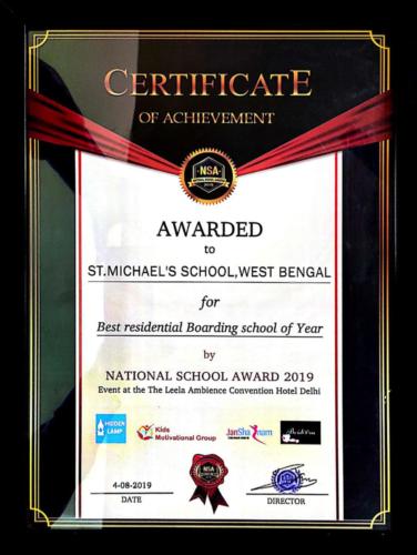 RANK NO.1 IN WEST BENGALAcademic Excellence Best Residential School By National School Awards (2019, 2018)